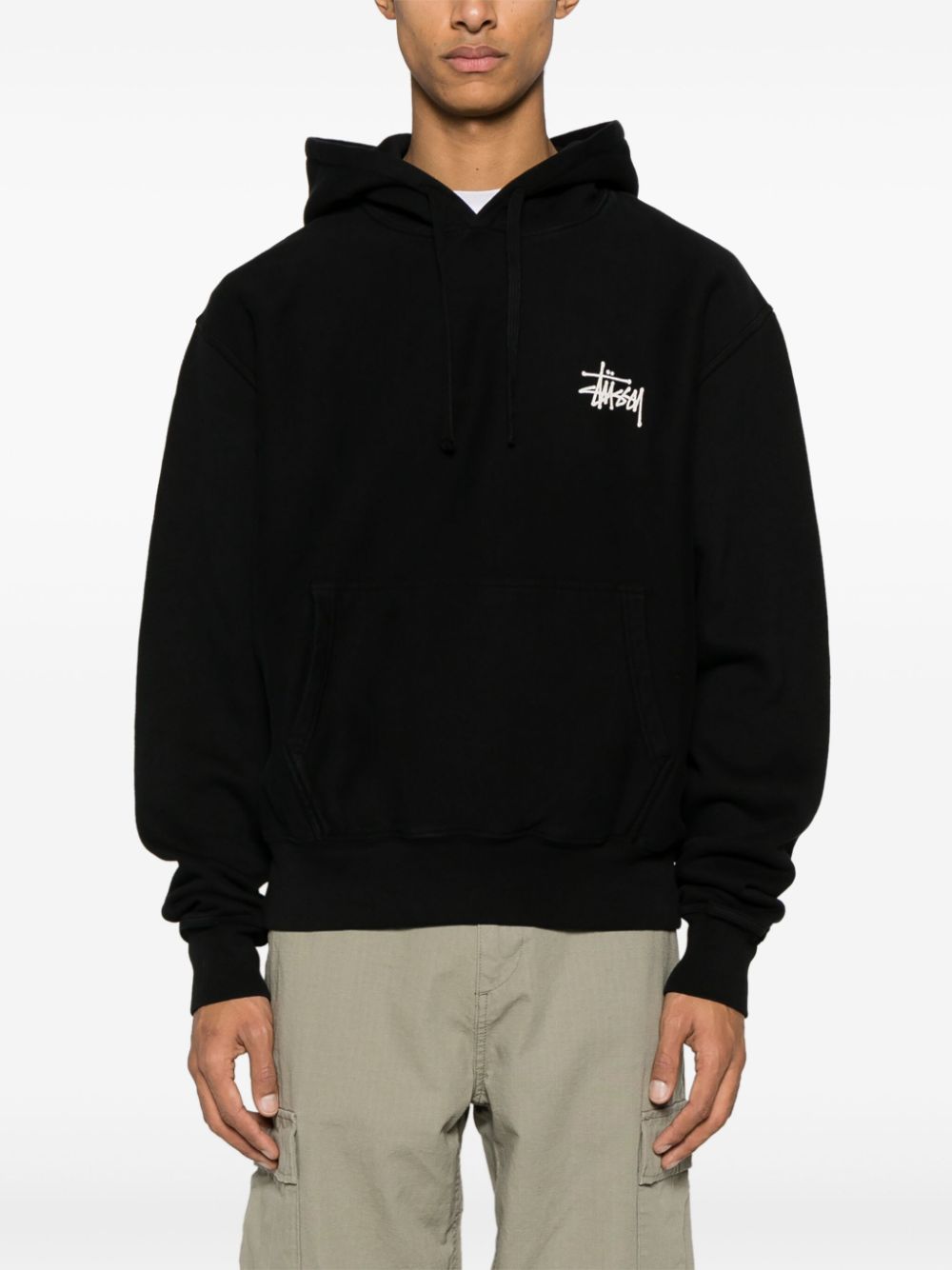 Grey and discount black stussy hoodie