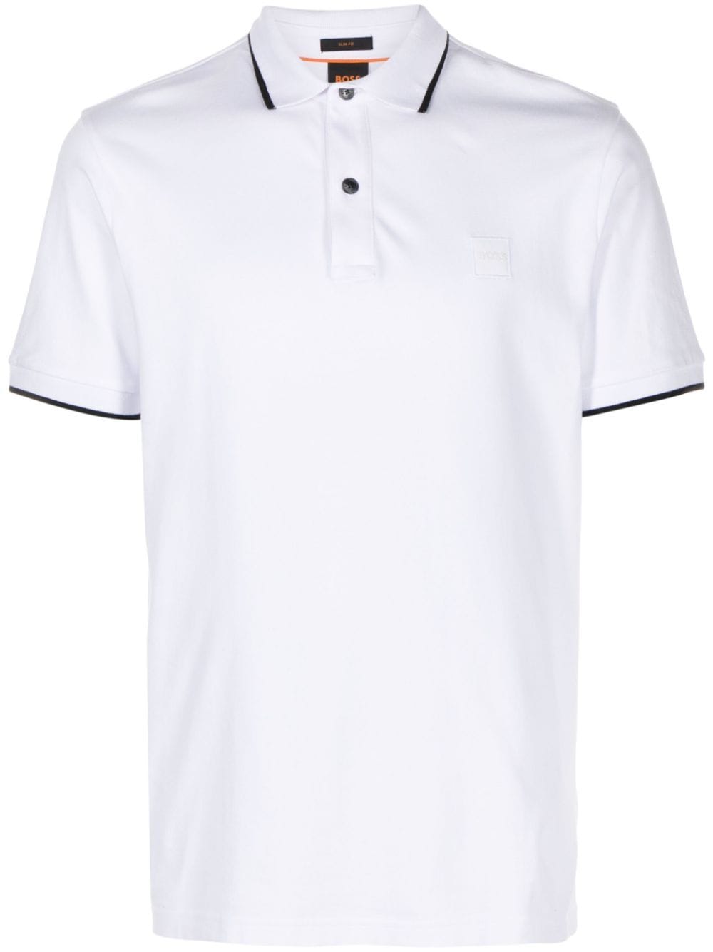 Hugo Boss Piqué Polo Shirt In White