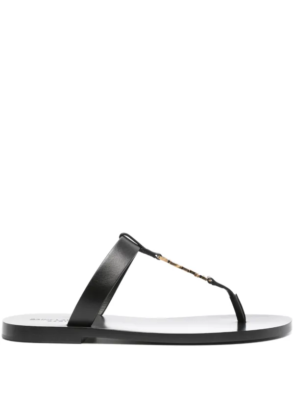 Saint Laurent Cassandre サンダル | ブラック | FARFETCH JP