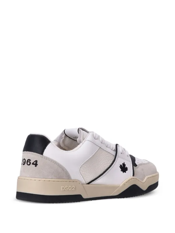 DSQUARED2 Spiker レザースニーカー | ホワイト | FARFETCH JP