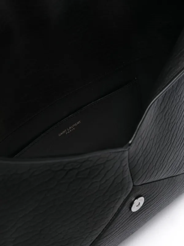 Saint Laurent エンベロープポーチ | ブラック | FARFETCH JP