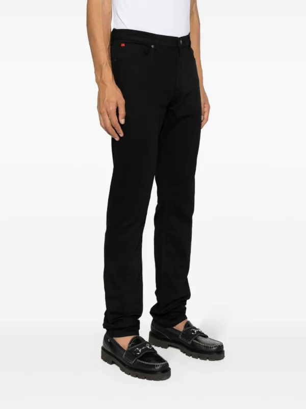 HUGO Halbhohe Slim-Fit-Jeans Schwarz FARFETCH DE