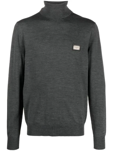 Dolce & Gabbana logo-appliqué wool jumper