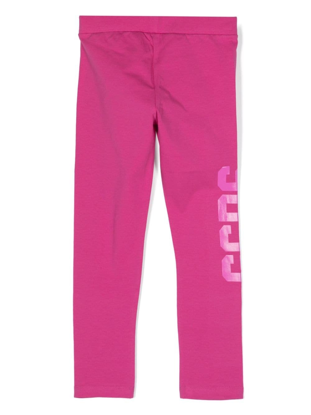 Shop Gcds Logo-print Stretch-cotton Leggings In Pink