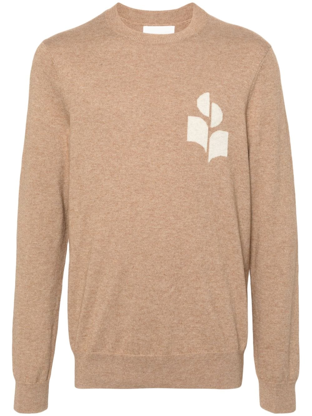 Marant Evans Logo-intarsia Sweatshirt In Brown