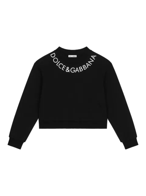 Dolce & Gabbana Kids logo-print cotton-blend sweatshirt