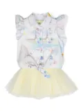 Lapin House sleeveless tulle dress with shirt (two pieces) - Yellow