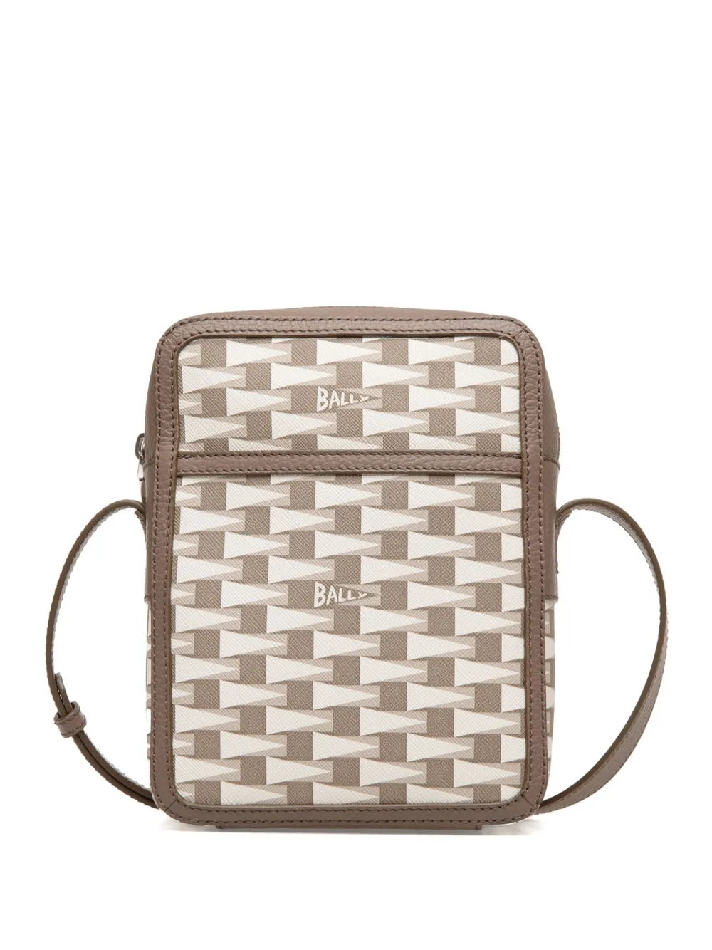 Bally Messengertas met logoprint en rits | Beige | Image 1