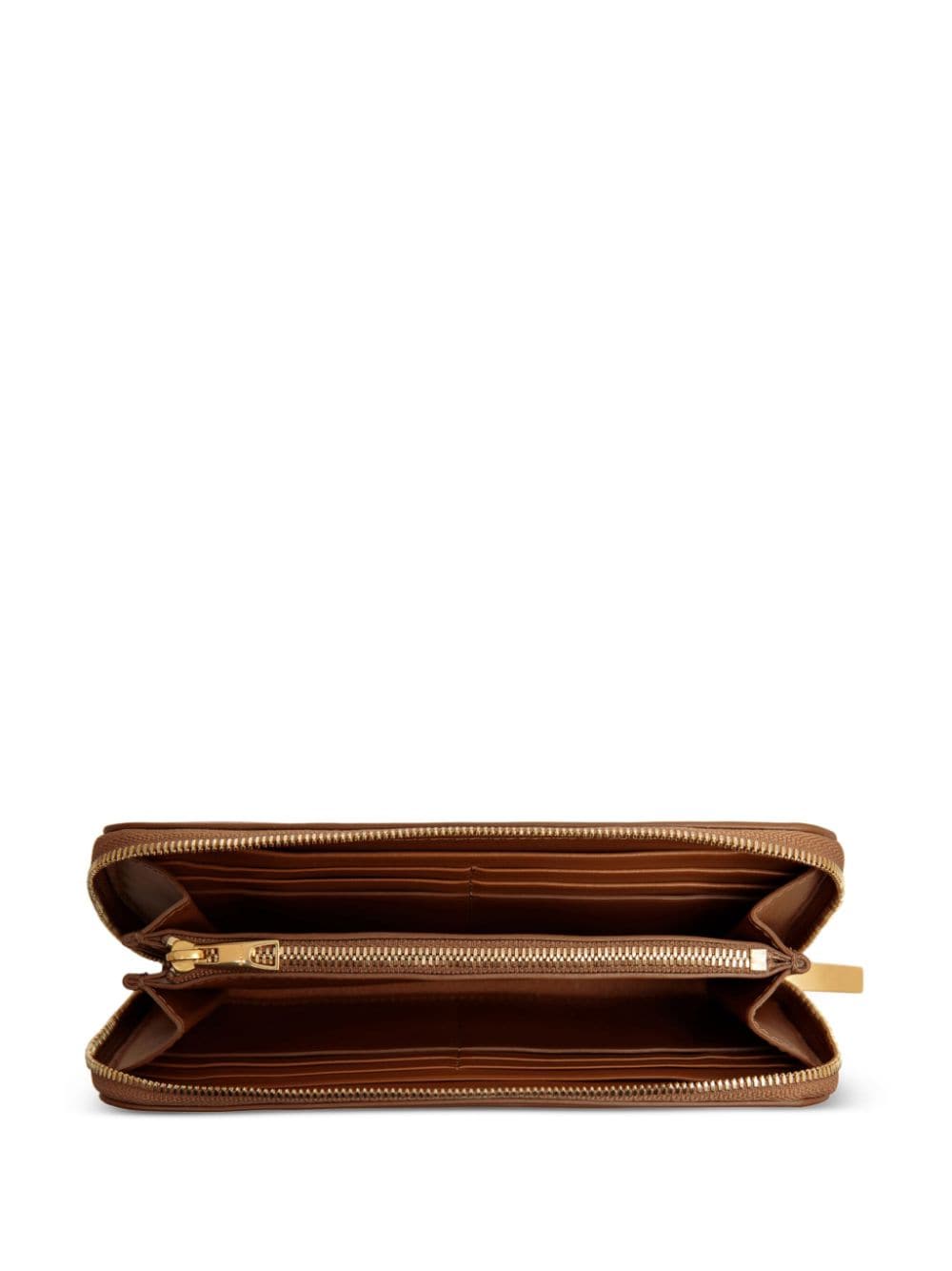 Shop Bally Emblem-plaque Leather Wallet In Brown