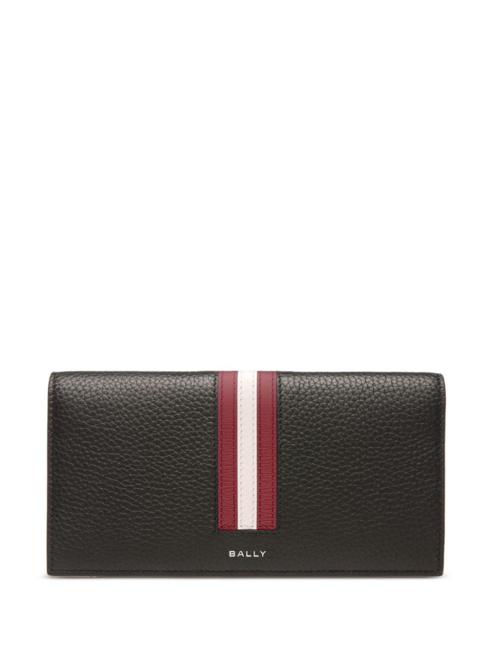 Bally Stripe-trim Leather Wallet In Black