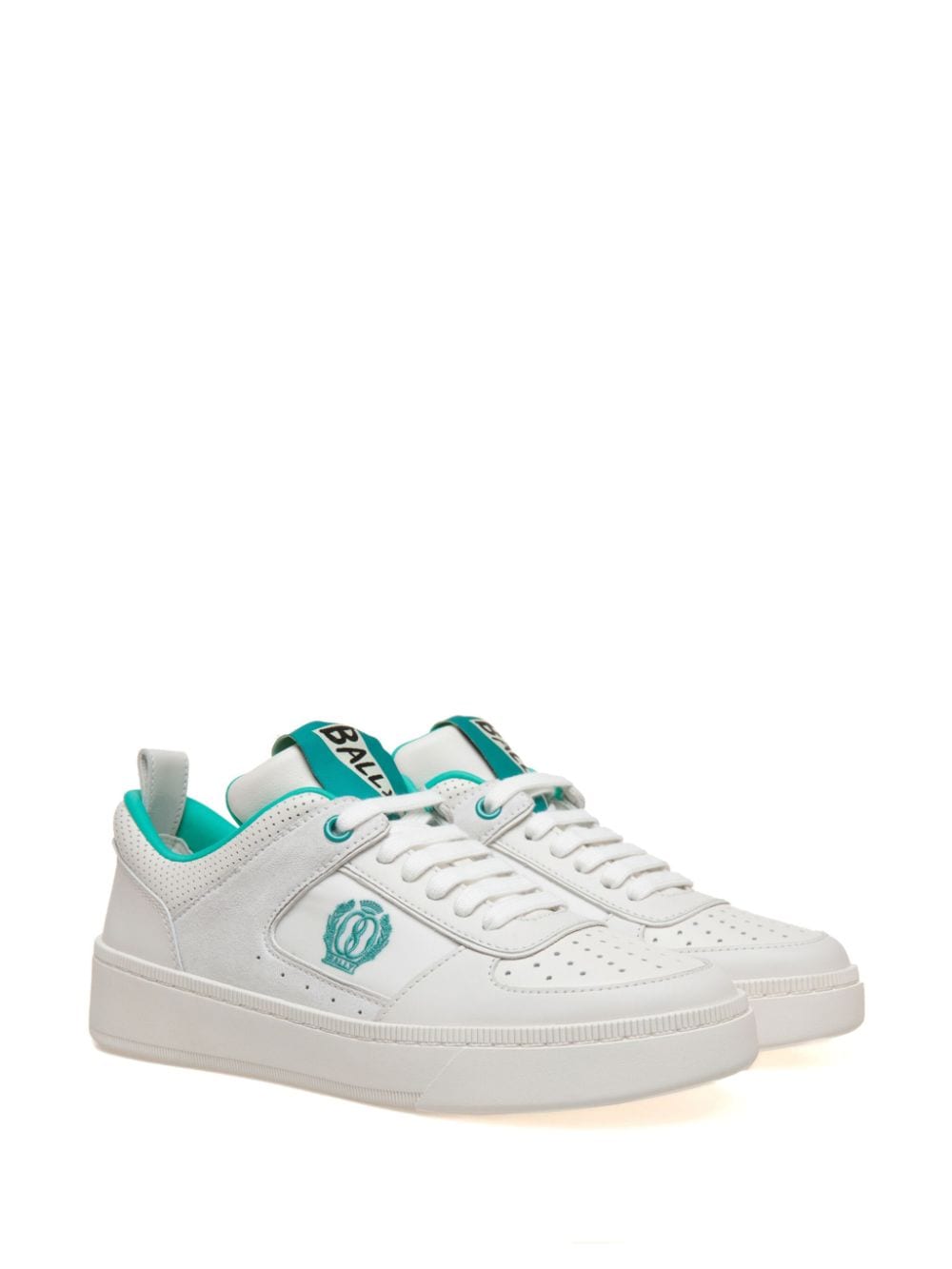 Shop Bally Raise Colour-block Leather Sneakers In White