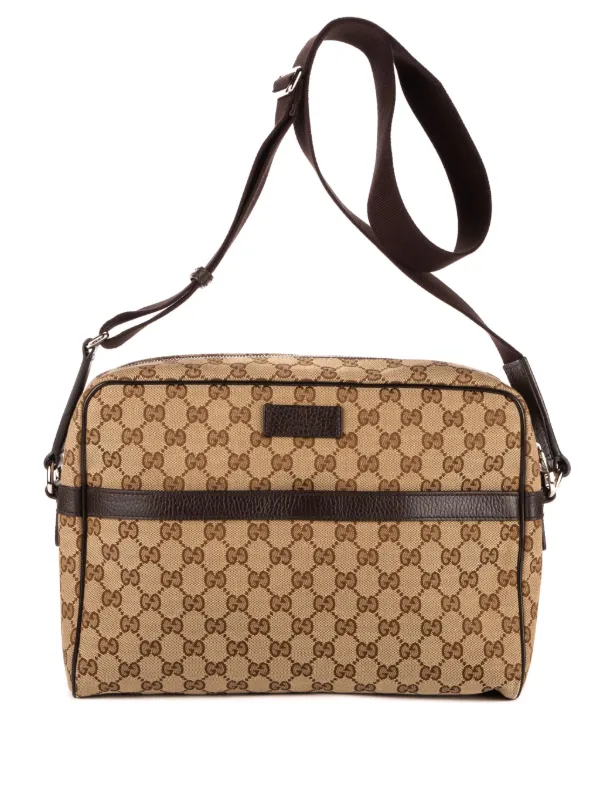 Gucci Pre-owned GG Canvas Messenger Bag in Neutrals