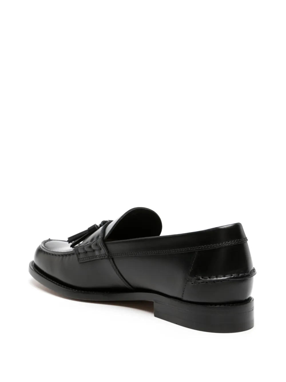 Shop Tod's Tassel-embellished Leather Loafers In Black