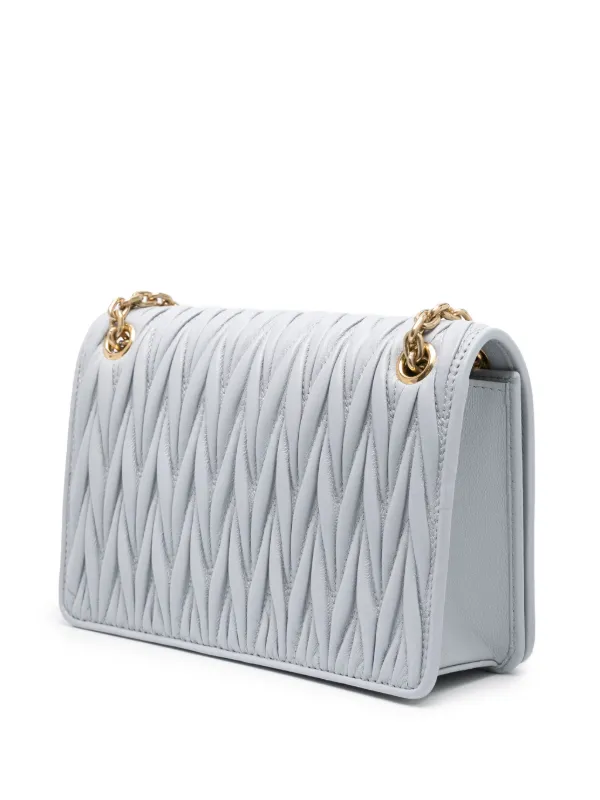 Miu Miu Matelassé nappa-leather Mini Bag | Grey | FARFETCH NO