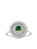 House of Meraki 18kt white gold Rianne emerald and diamond ring - Green