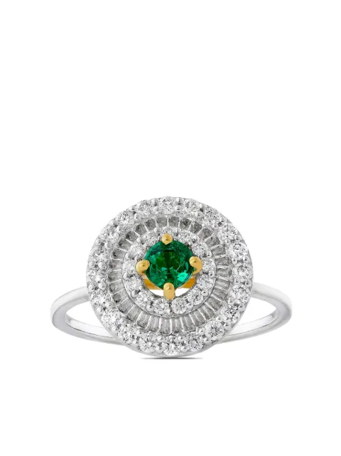 House of Meraki 18kt white gold Rianne emerald and diamond ring