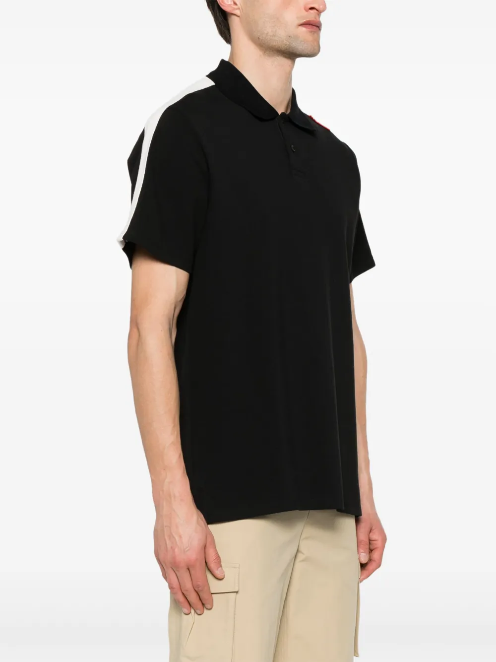 Shop Just Cavalli Logo-lettering Polo Shirt In Black