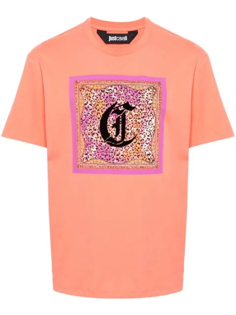 Just Cavalli playera con monograma afelpado