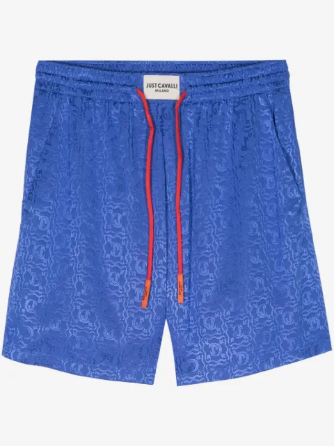 Just Cavalli jacquard-logo track shorts
