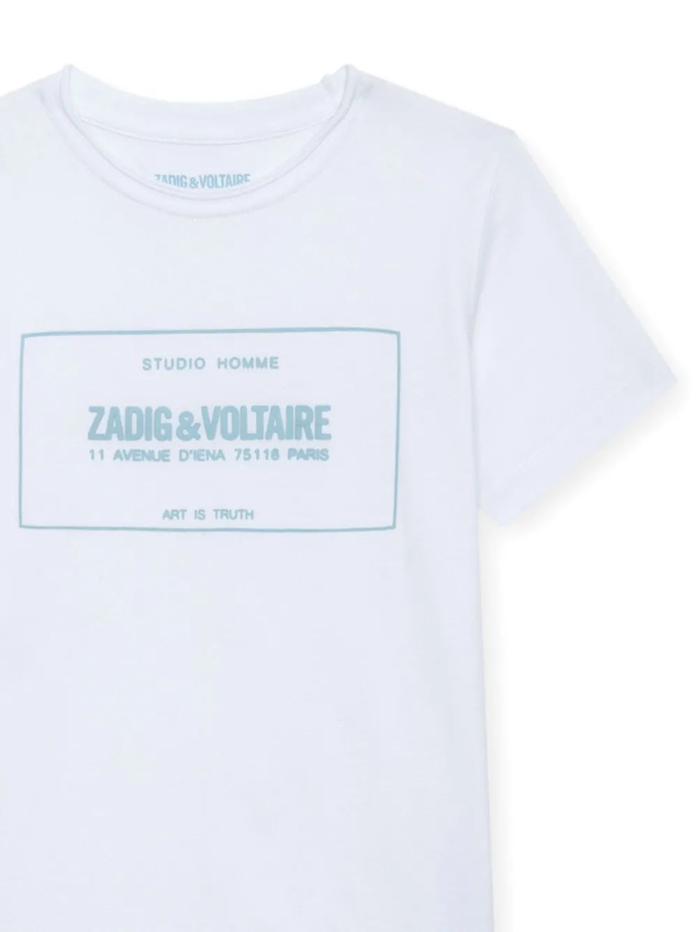 Zadig & Voltaire Kids T-shirt van biologisch katoen - Wit