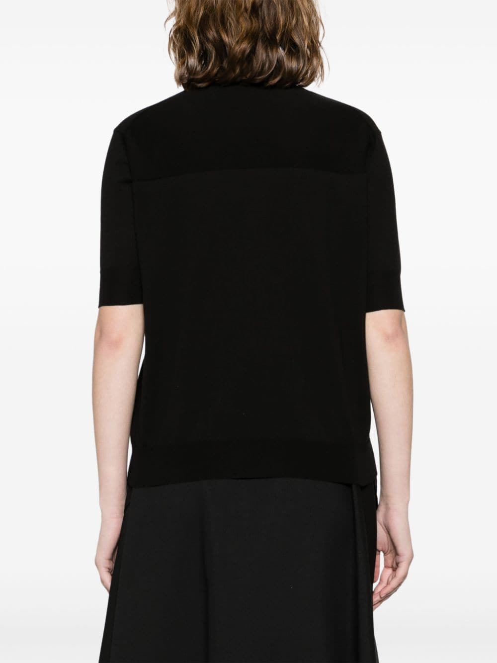 Shop Jil Sander Ribbed-trim Cotton T-shirt In Black