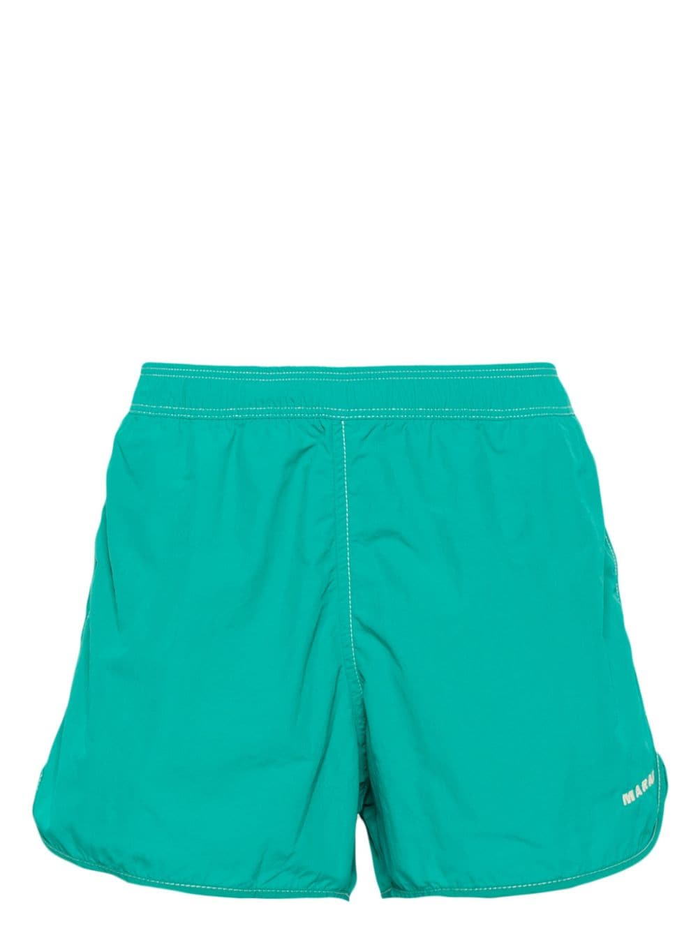 Shop Isabel Marant Vicente Logo-embroidered Shorts In Green