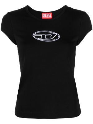Diesel T-JUST SMALL NEW D LOGO - Print T-shirt - black 