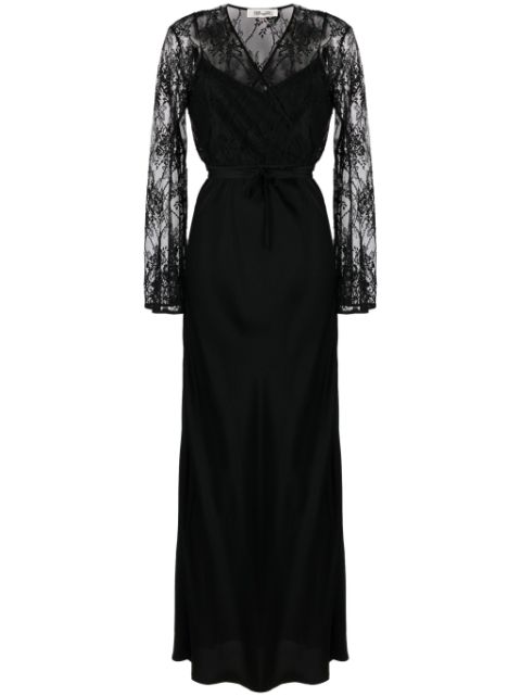 DVF Diane von Furstenberg Anisa floral-lace satin maxi dress