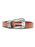 Golden Goose buckle-engraved belt - Brown
