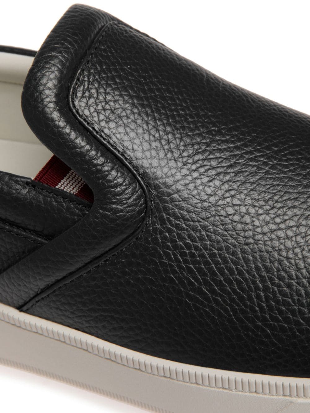 Shop Bally Logo-embossed Leather Sneakers In Black