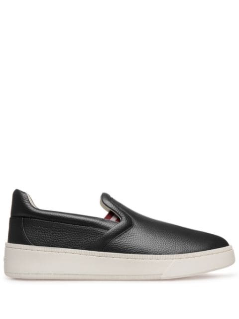 Bally logo-embossed leather sneakers