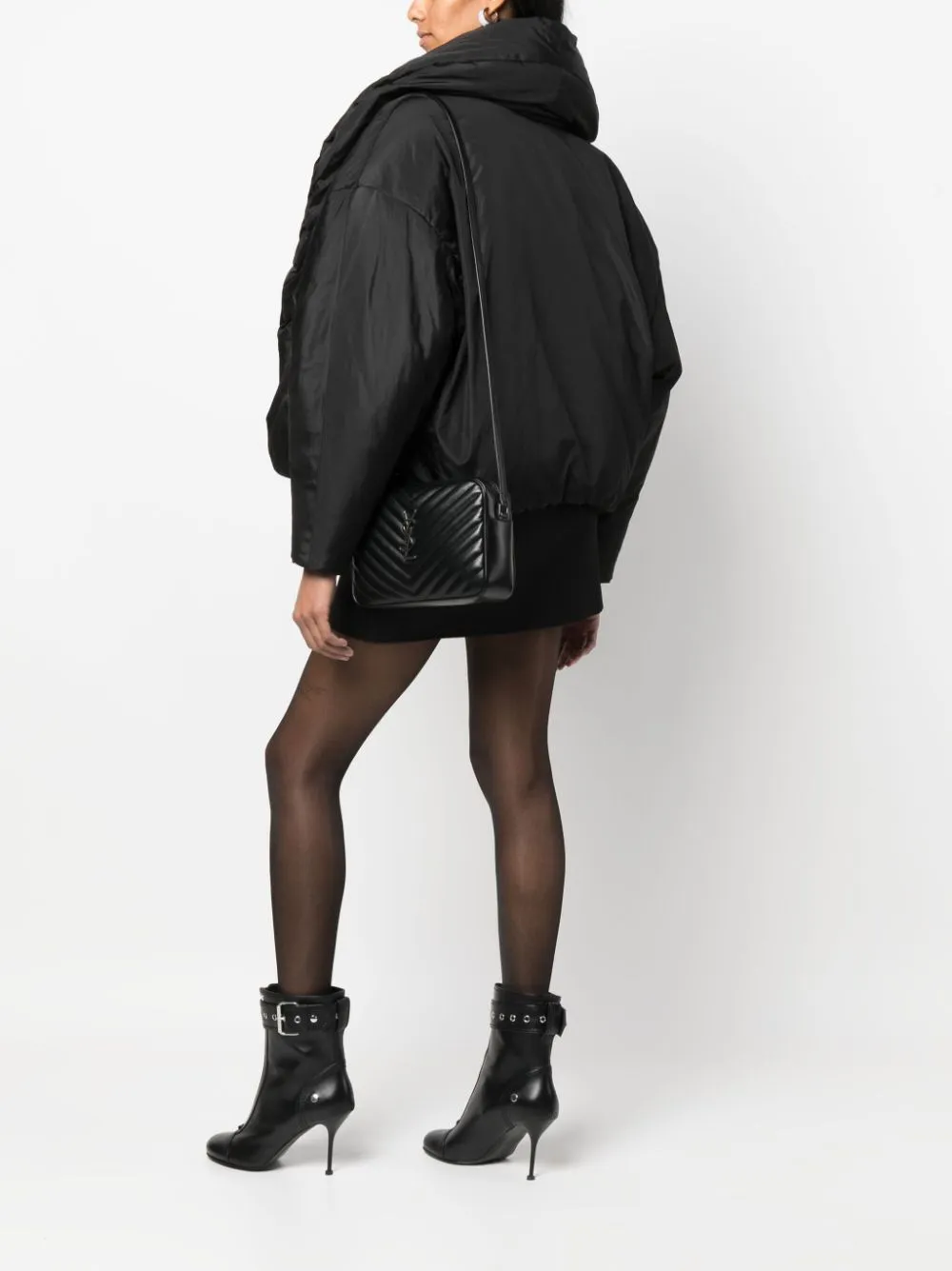 Saint Laurent Leren crossbodytas Zwart