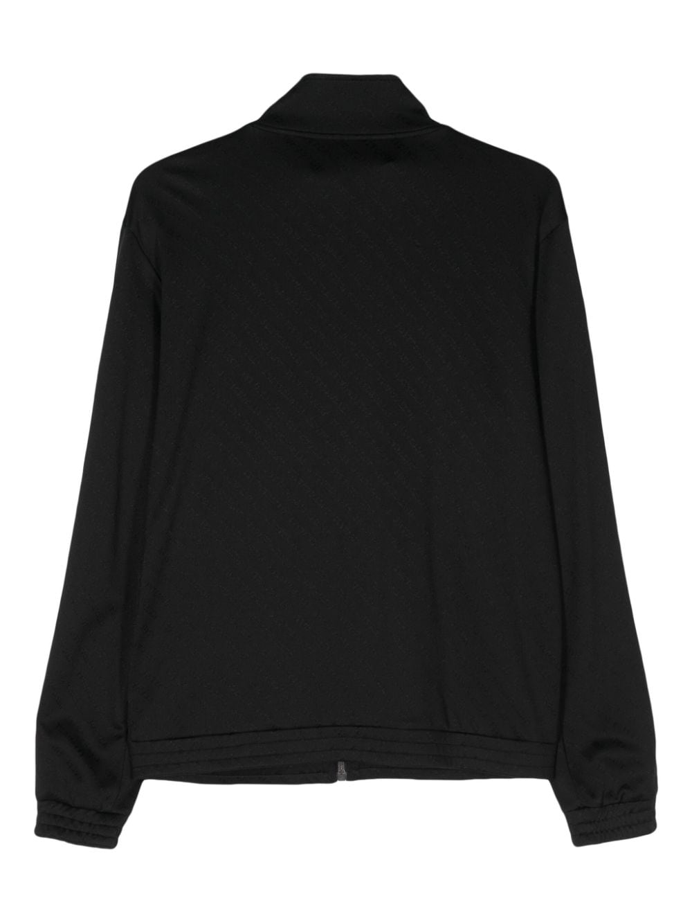 Shop Just Cavalli Jacquard-logo Motif Zipped Sweatshirt In Black