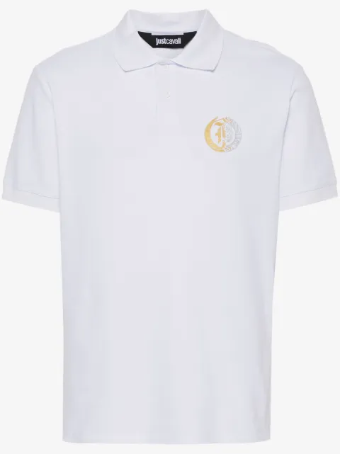 Just Cavalli playera tipo polo con logo estampado