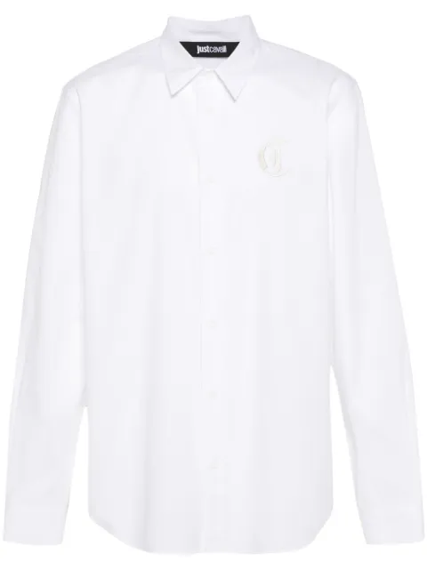 Just Cavalli logo-embroidered shirt