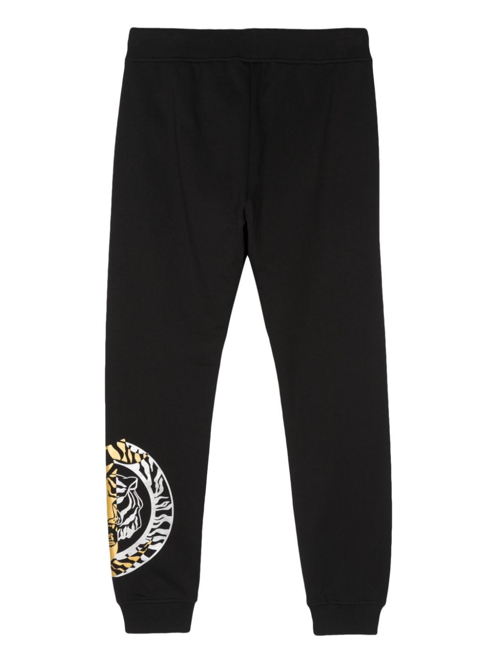 Shop Just Cavalli Logo-stamp Cotton Track Pants In Black