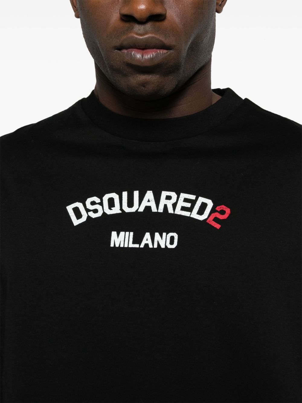 Shop Dsquared2 Logo-print Cotton T-shirt In Black