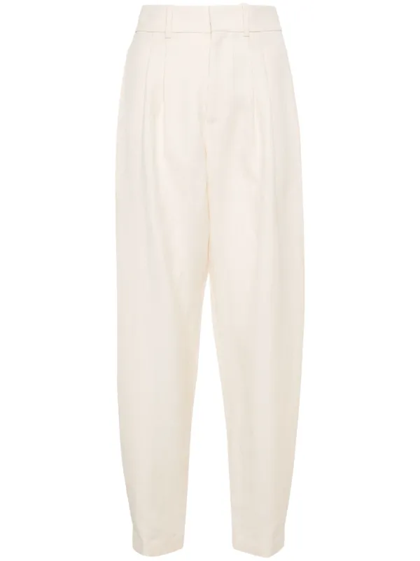 Ralph Lauren Collection High-waisted Tapered Trousers in Neutrals