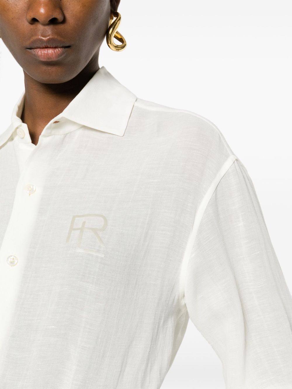 Shop Ralph Lauren Logo-embroidered Shirt In Neutrals