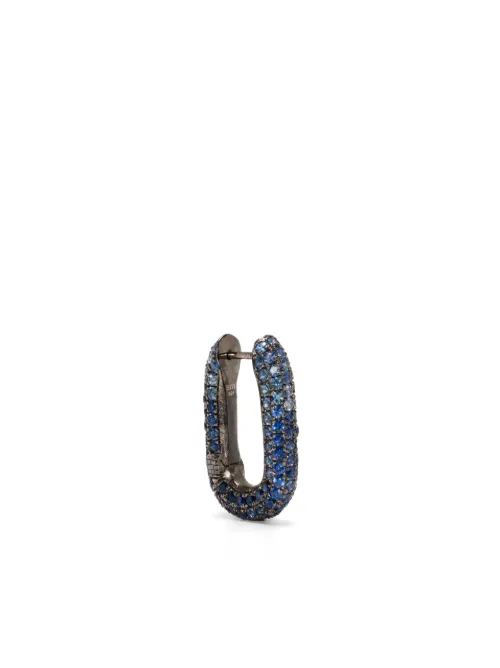 Boucle d'oreille Link sertie de saphirs - Selim Mouzannar - Modalova