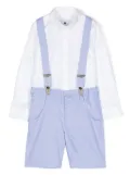 Lapin House adjustable-straps cotton shorts - White