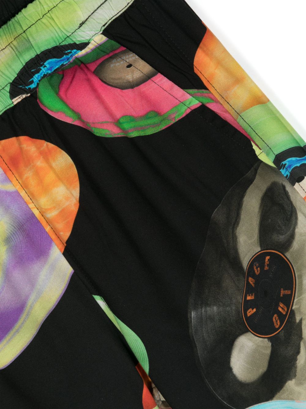 Shop Molo Graphic-print Slip-on Shorts In Black