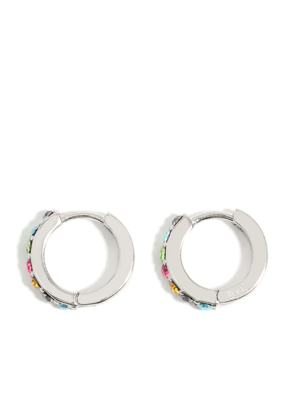 Bimba y Lola クリスタル フープピアス - シルバートーン Bimba y Lola クリスタル フープピアス - シルバートーン