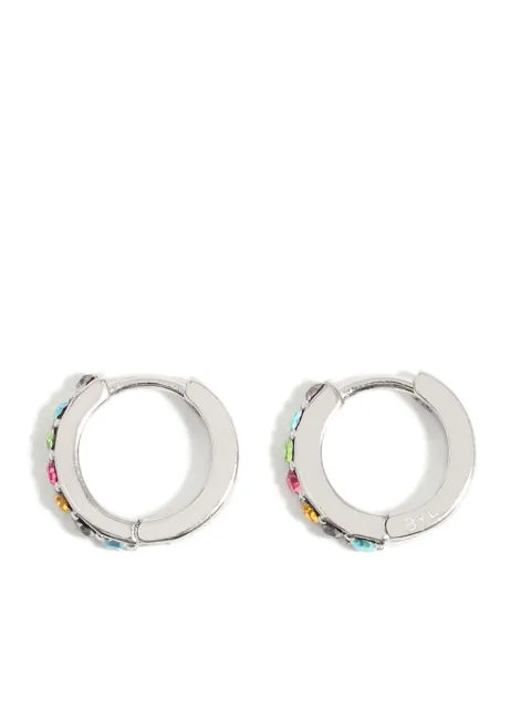 Bimba y Lola crystal-embellished hoop earrings