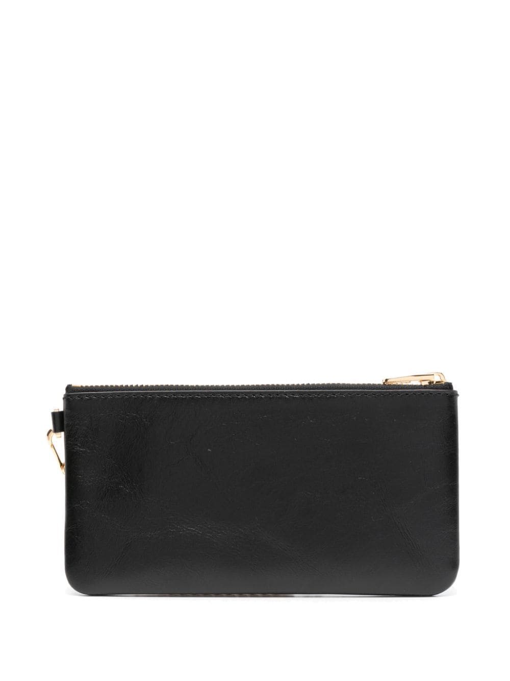 Shop Bimba Y Lola Logo-plaque Leather Wallet In Black