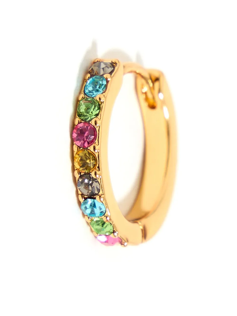 【BIMBA Y LOLA】クリスタル装飾フープピアス Bimba y Lola クリスタル フープピアス | ゴールドトーン