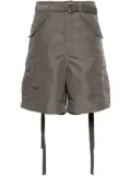 sacai belted cargo shorts - Grey