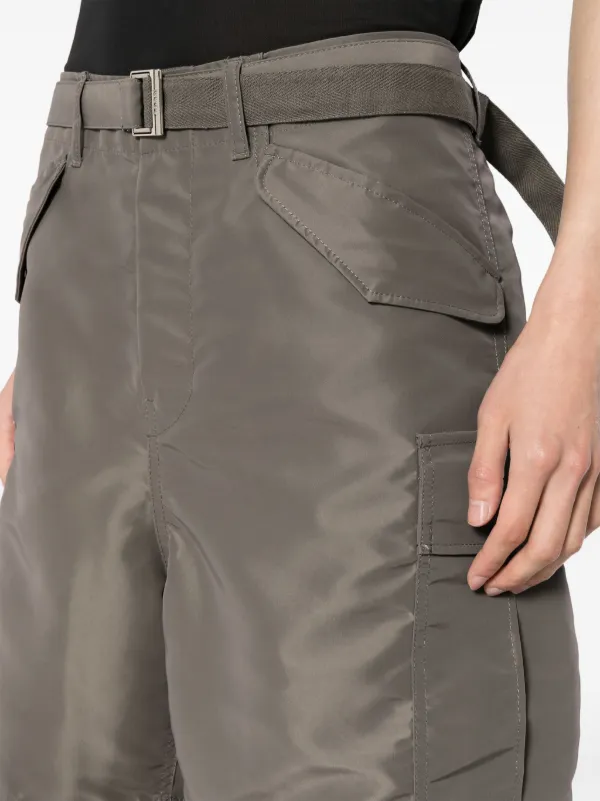 Sacai ベルテッド カーゴショーツ | グレー | FARFETCH JP