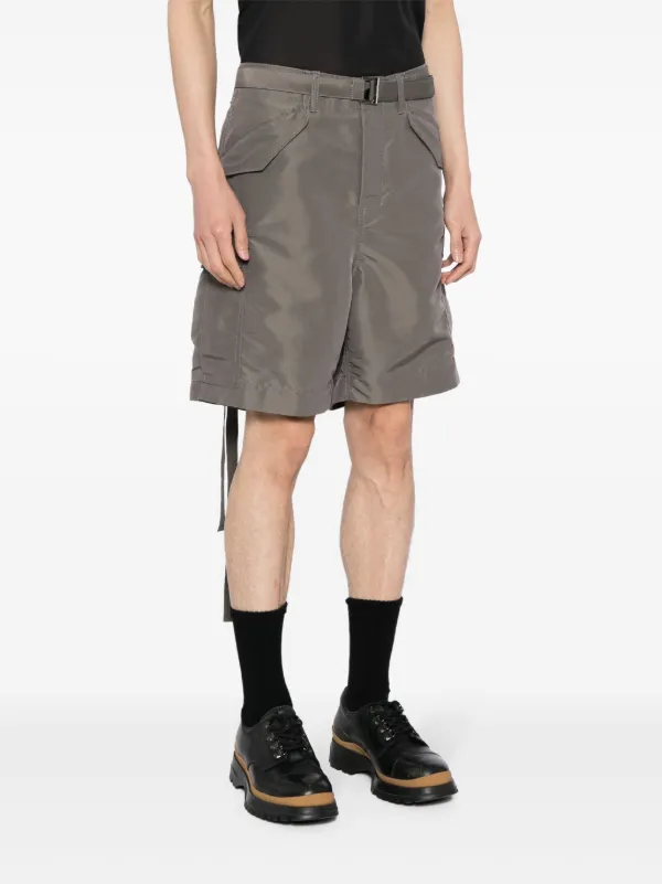 Sacai ベルテッド カーゴショーツ | グレー | FARFETCH JP