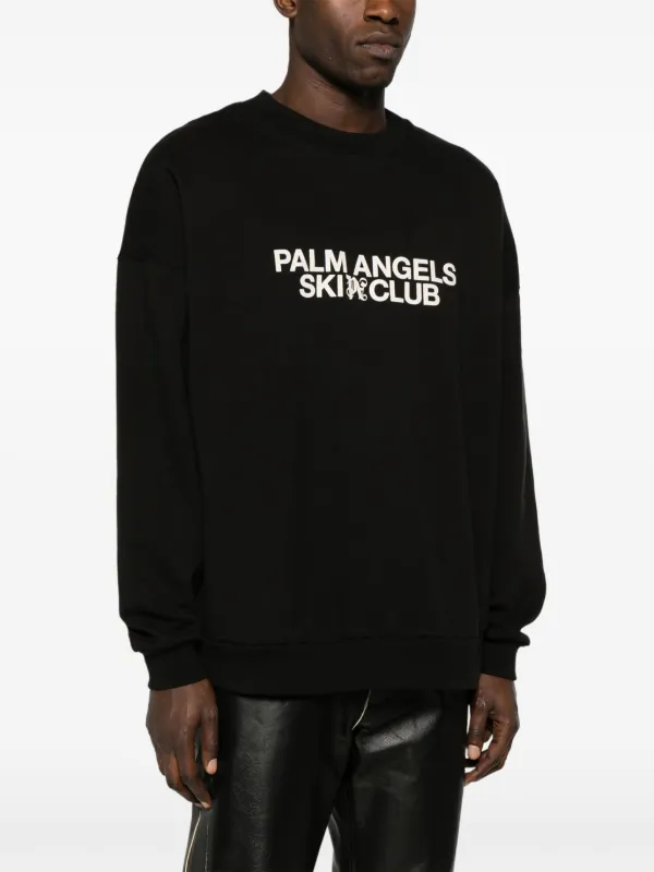 Palm Angels Pa Ski Club Cotton Sweatshirt | Black | FARFETCH AZ